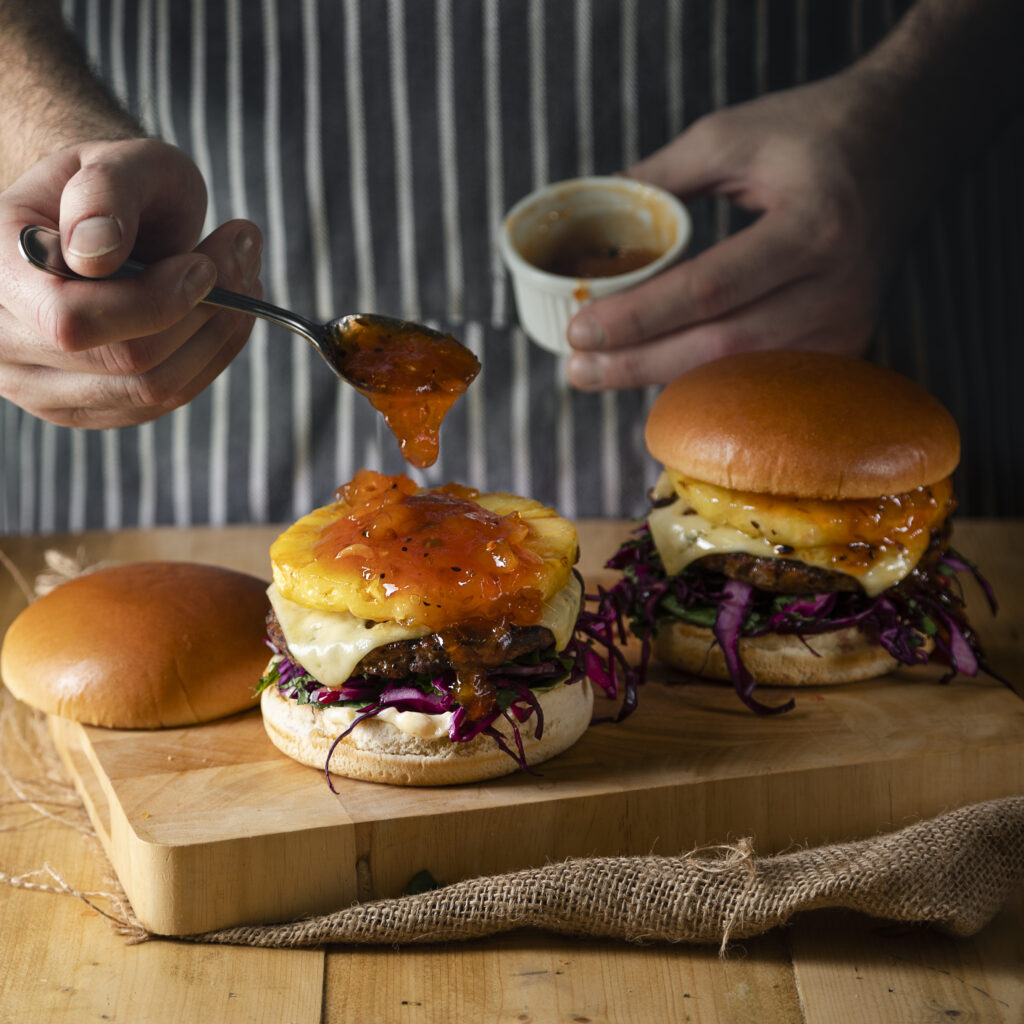 BBQ Pineapple Burger | Brioche Buns Wholesale | Kara Foodservice